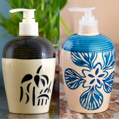 

Sforzi Ceramic soap dispenser combo 450 ml Lotion, Shampoo, Soap Dispenser(Multicolor)