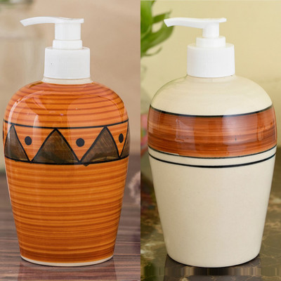 

Sforzi Ceramic soap dispenser combo 450 ml Lotion, Shampoo, Soap Dispenser(Multicolor)