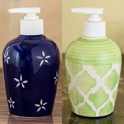 

Sforzi Ceramic soap dispenser combo 250 ml Lotion, Shampoo, Soap Dispenser(Multicolor)