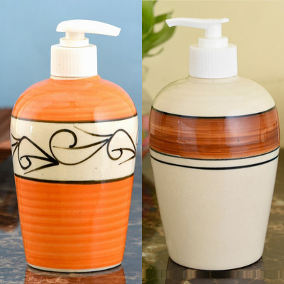 

Sforzi Ceramic soap dispenser combo 450 ml Lotion, Shampoo, Soap Dispenser(Multicolor)