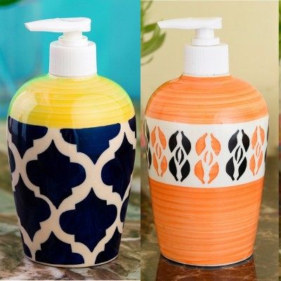 

Sforzi Ceramic soap dispenser combo 450 ml Lotion, Shampoo, Soap Dispenser(Multicolor)