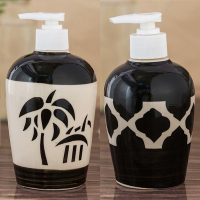 

Sforzi Ceramic soap dispenser combo 700 ml Lotion, Shampoo, Soap Dispenser(Multicolor)