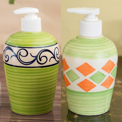 

Sforzi Ceramic soap dispenser combo 700 ml Lotion, Shampoo, Soap Dispenser(Multicolor)