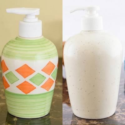 

Sforzi Ceramic soap dispenser combo 700 ml Lotion, Shampoo, Soap Dispenser(Multicolor)