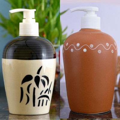 

Sforzi Ceramic soap dispenser combo 450 ml Lotion, Shampoo, Soap Dispenser(Multicolor)