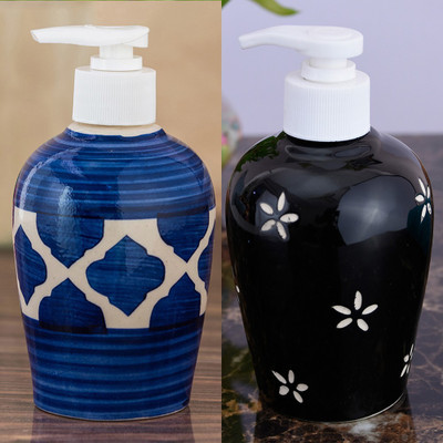 

Sforzi Ceramic soap dispenser combo 250 ml Lotion, Shampoo, Soap Dispenser(Multicolor)