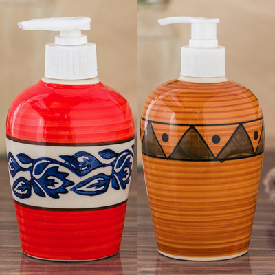 

Sforzi Ceramic soap dispenser combo 250 ml Lotion, Shampoo, Soap Dispenser(Multicolor)
