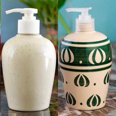 

Sforzi Ceramic soap dispenser combo 700 ml Lotion, Shampoo, Soap Dispenser(Multicolor)