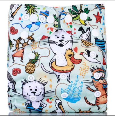 

SW Baby Reusable Adjustable Washable Cloth Diaper (3 - 36 Months) (Upto 15 Kgs) - White, Multicolor