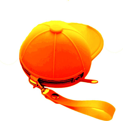 

Connectwide Baseball Cap Shape Silicone Purse(Orange)