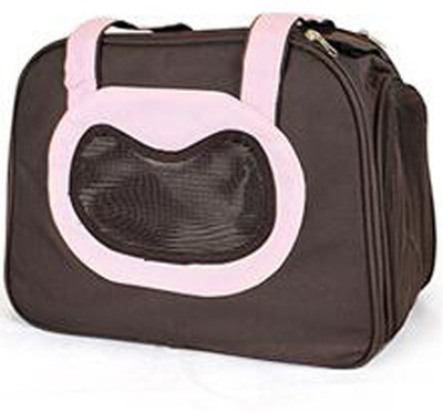 

Sri Designs Travel Soft-Sided Pet Carrier | Ventilated, Comfortable Design with Safety Features (Pink) Pink Airline Pet Carrier(Suitable For Dog, Cat)