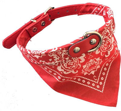 

101Lives Red Bandanna style Dog & Cat Everyday Collar(, Red