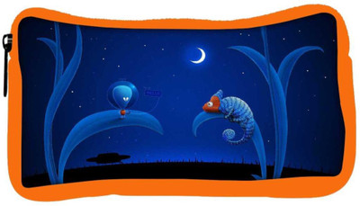 

Snoogg Eco Friendly Canvas Chameleon Alien Designer Student Pen Pencil Case Coin Purse Pouch Cosmetic Makeup Bag (ORANGE) Pouch(Multicolor)