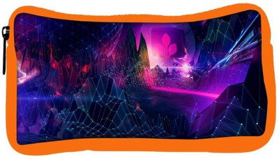 

Snoogg Eco Friendly Canvas Polygon Field Designer Student Pen Pencil Case Coin Purse Pouch Cosmetic Makeup Bag (ORANGE) Pouch(Multicolor)