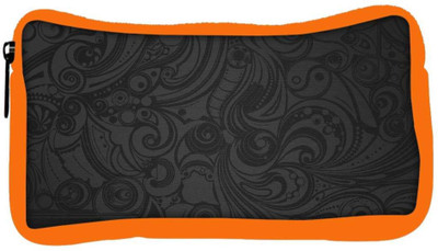

Snoogg Eco Friendly Canvas Black Abstarct Pattern Designer Student Pen Pencil Case Coin Purse Pouch Cosmetic Makeup Bag (ORANGE) Pouch(Multicolor)