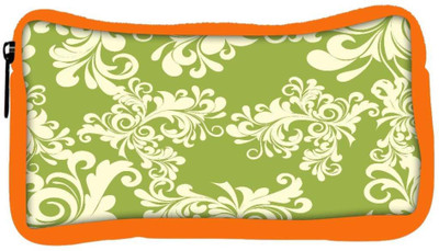 

Snoogg Eco Friendly Canvas Abstract White Green Pattern Designer Student Pen Pencil Case Coin Purse Pouch Cosmetic Makeup Bag (ORANGE) Pouch(Multicolor)