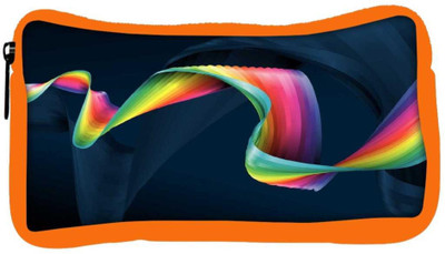 

Snoogg Eco Friendly Canvas Wavy Mixed Color Designer Student Pen Pencil Case Coin Purse Pouch Cosmetic Makeup Bag (ORANGE) Pouch(Multicolor)