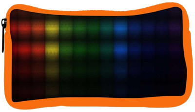 

Snoogg Eco Friendly Canvas Colorful Blocks Designer Student Pen Pencil Case Coin Purse Pouch Cosmetic Makeup Bag (ORANGE) Pouch(Multicolor)