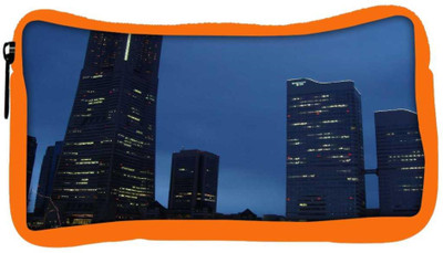 

Snoogg Eco Friendly Canvas Abstract Building Designer Student Pen Pencil Case Coin Purse Pouch Cosmetic Makeup Bag (ORANGE) Pouch(Multicolor)