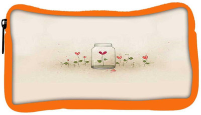 

Snoogg Eco Friendly Canvas Bottles And Flowers Student Pen Pencil Case Coin Purse Pouch Cosmetic Makeup Bag (ORANGE) Pouch(Multicolor)