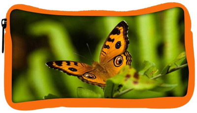 

Snoogg Eco Friendly Canvas Yellow Butterfly Designer Student Pen Pencil Case Coin Purse Pouch Cosmetic Makeup Bag (ORANGE) Pouch(Multicolor)