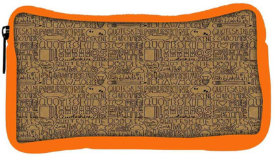 

Snoogg Eco Friendly Canvas Abstract Student Pen Pencil Case Coin Purse Pouch Cosmetic Makeup Bag (ORANGE) Pouch(Multicolor)