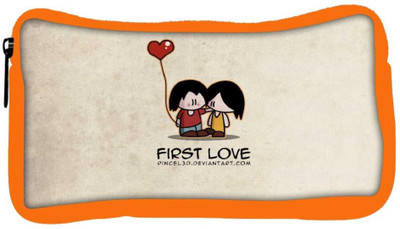 

Snoogg Eco Friendly Canvas First Love Designer Student Pen Pencil Case Coin Purse Pouch Cosmetic Makeup Bag (ORANGE) Pouch(Multicolor)