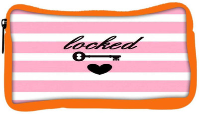 

Snoogg Eco Friendly Canvas Locked Hearts Student Pen Pencil Case Coin Purse Pouch Cosmetic Makeup Bag (ORANGE) Pouch(Multicolor)