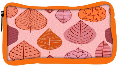 

Snoogg Eco Friendly Canvas Colorful Leaves Designer Student Pen Pencil Case Coin Purse Pouch Cosmetic Makeup Bag (ORANGE) Pouch(Multicolor)