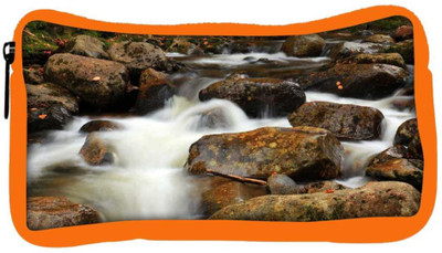 

Snoogg Eco Friendly Canvas White Water And Brown Stone Designer Student Pen Pencil Case Coin Purse Pouch Cosmetic Makeup Bag (ORANGE) Pouch(Multicolor)