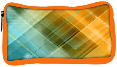 

Snoogg Eco Friendly Canvas Checkered Designer Student Pen Pencil Case Coin Purse Pouch Cosmetic Makeup Bag (ORANGE) Pouch(Multicolor)
