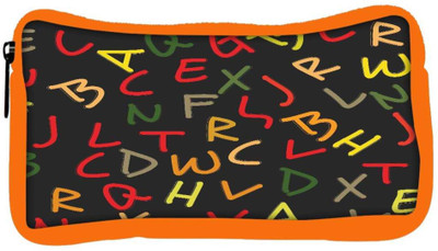 

Snoogg Eco Friendly Canvas Mixed Color Alphabets Designer Student Pen Pencil Case Coin Purse Pouch Cosmetic Makeup Bag (ORANGE) Pouch(Multicolor)