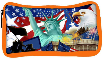 

Snoogg Eco Friendly Canvas America Wallpaper Designer Student Pen Pencil Case Coin Purse Pouch Cosmetic Makeup Bag (ORANGE) Pouch(Multicolor)
