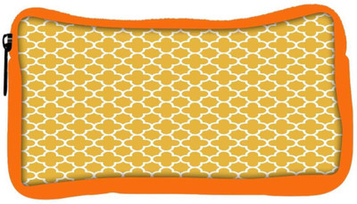 

Snoogg Eco Friendly Canvas Abstract White Yellow Pattern Designer Student Pen Pencil Case Coin Purse Pouch Cosmetic Makeup Bag (ORANGE) Pouch(Multicolor)