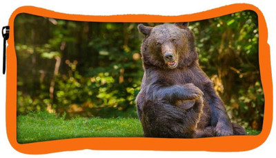 

Snoogg Eco Friendly Canvas Laughing Bear Designer Student Pen Pencil Case Coin Purse Pouch Cosmetic Makeup Bag (ORANGE) Pouch(Multicolor)