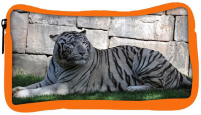 

Snoogg Eco Friendly Canvas White Tiger Designer Student Pen Pencil Case Coin Purse Pouch Cosmetic Makeup Bag (ORANGE) Pouch(Multicolor)