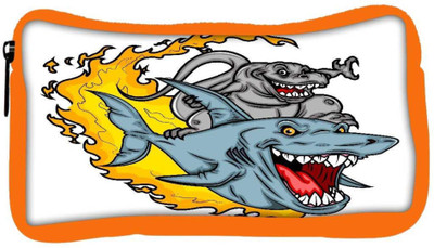 

Snoogg Eco Friendly Canvas Dinosaur Riding A Shark Student Pen Pencil Case Coin Purse Pouch Cosmetic Makeup Bag (ORANGE) Pouch(Multicolor)