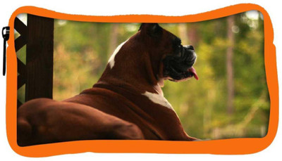 

Snoogg Eco Friendly Canvas Dog Sitting Designer Student Pen Pencil Case Coin Purse Pouch Cosmetic Makeup Bag (ORANGE) Pouch(Multicolor)