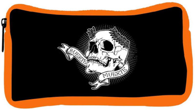 

Snoogg Eco Friendly Canvas Skull Muerte Designer Student Pen Pencil Case Coin Purse Pouch Cosmetic Makeup Bag (ORANGE) Pouch(Multicolor)