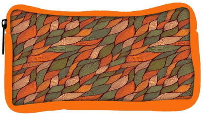 

Snoogg Eco Friendly Canvas Colorful Leaves Pattern Designer Student Pen Pencil Case Coin Purse Pouch Cosmetic Makeup Bag (ORANGE) Pouch(Multicolor)