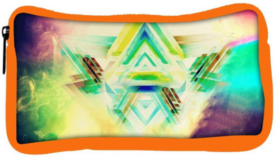 

Snoogg Eco Friendly Canvas Triangles On Colorful Smoke Abstract Designer Student Pen Pencil Case Coin Purse Pouch Cosmetic Makeup Bag (ORANGE) Pouch(Multicolor)