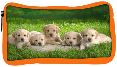 

Snoogg Eco Friendly Canvas Puppies Designer Student Pen Pencil Case Coin Purse Pouch Cosmetic Makeup Bag (ORANGE) Pouch(Multicolor)