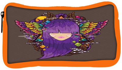 

Snoogg Eco Friendly Canvas Purple Haired Woman 2686 Student Pen Pencil Case Coin Purse Pouch Cosmetic Makeup Bag (ORANGE) Pouch(Multicolor)