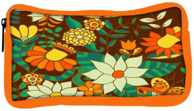 

Snoogg Eco Friendly Canvas Abstract Floral Background Student Pen Pencil Case Coin Purse Pouch Cosmetic Makeup Bag (ORANGE) Pouch(Multicolor)