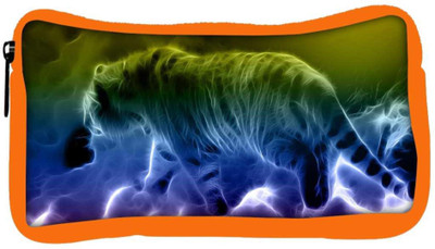 

Snoogg Eco Friendly Canvas Neon Tiger Walking Designer Student Pen Pencil Case Coin Purse Pouch Cosmetic Makeup Bag (ORANGE) Pouch(Multicolor)