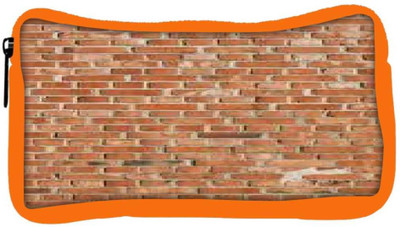 

Snoogg Eco Friendly Canvas Bricks Wall Designer Student Pen Pencil Case Coin Purse Pouch Cosmetic Makeup Bag (ORANGE) Pouch(Multicolor)