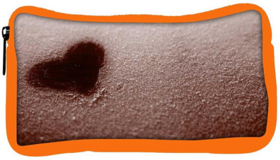 

Snoogg Eco Friendly Canvas Love Heart Designer Student Pen Pencil Case Coin Purse Pouch Cosmetic Makeup Bag (ORANGE) Pouch(Multicolor)