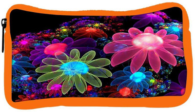 

Snoogg Eco Friendly Canvas Floral Design Designer Student Pen Pencil Case Coin Purse Pouch Cosmetic Makeup Bag (ORANGE) Pouch(Multicolor)