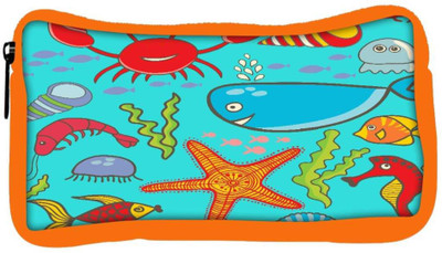 

Snoogg Eco Friendly Canvas Colorful Fishes Designer Student Pen Pencil Case Coin Purse Pouch Cosmetic Makeup Bag (ORANGE) Pouch(Multicolor)