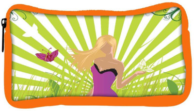 

Snoogg Eco Friendly Canvas Abstract Illustration Student Pen Pencil Case Coin Purse Pouch Cosmetic Makeup Bag (ORANGE) Pouch(Multicolor)